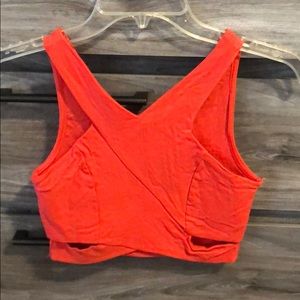 Charlotte Russe | red cut out crop top M Valentine’s Day